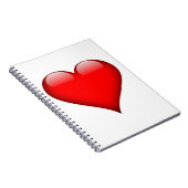 Rotes Herz Liebe Notizblock (Rechte Seite)