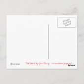 Rotes Herz "Liebe" Postkarte (Rückseite)