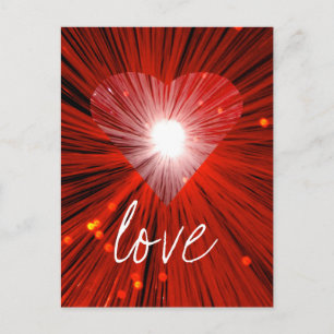 Rotes Herz "Liebe" Postkarte