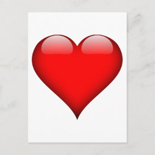Rotes Herz Liebe Postkarte