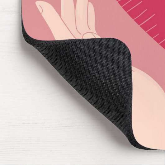 Rotes Herz Liebe Romantischer Valentinstag Mousepad (Ecke)