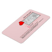 Rotes Herz Liebe Save the Date Foto Magnet (Linke Seite)