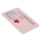 Rotes Herz Liebe Save the Date Foto Magnet (Rechte Seite)