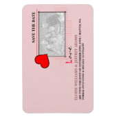 Rotes Herz Liebe Save the Date Foto Magnet (Vertikal)