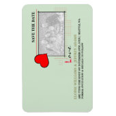 Rotes Herz Liebe Save the Date Foto Magnet (Vertikal)