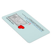 Rotes Herz Liebe Save the Date Foto Magnet (Rechte Seite)