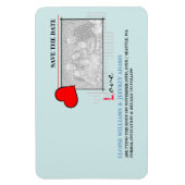Rotes Herz Liebe Save the Date Foto Magnet (Vertikal)