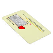 Rotes Herz Liebe Save the Date Foto Magnet (Rechte Seite)