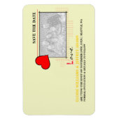 Rotes Herz Liebe Save the Date Foto Magnet (Vertikal)