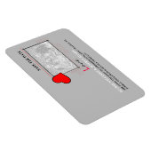 Rotes Herz Liebe Save the Date Foto Magnet (Rechte Seite)