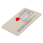 Rotes Herz Liebe Save the Date Foto Magnet (Linke Seite)