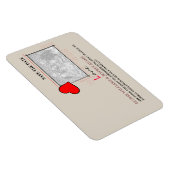 Rotes Herz Liebe Save the Date Foto Magnet (Rechte Seite)