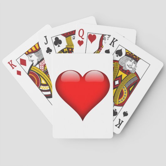 Rotes Herz Liebe Spielkarten (Rückseite)