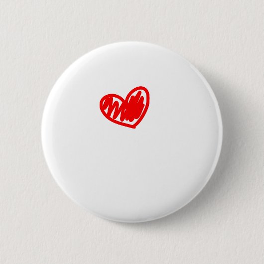 Rotes Herz. Liebe. Valentine's Day Button (Vorderseite)