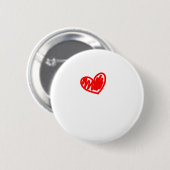 Rotes Herz. Liebe. Valentine's Day Button (Vorne & Hinten)