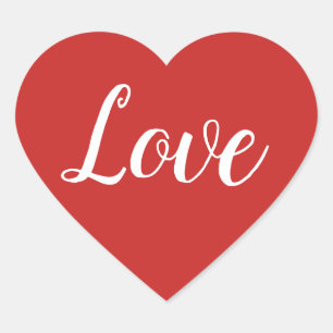 Rotes Herz Liebe Valentinstag Herz-Aufkleber