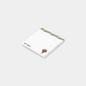 Rotes Herz, liniert Post-it Klebezettel (angewinkelt)