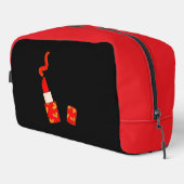 Rotes Herz Lippenstift Custom Initial Design Waschbeutel (Rechte Ecke)