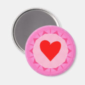 rotes Herz Magnet (Vorderseite/Rückseite)