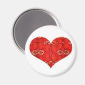 rotes Herz Magnet (Vorderseite/Rückseite)