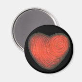 Rotes Herz Magnet (Vorderseite/Rückseite)
