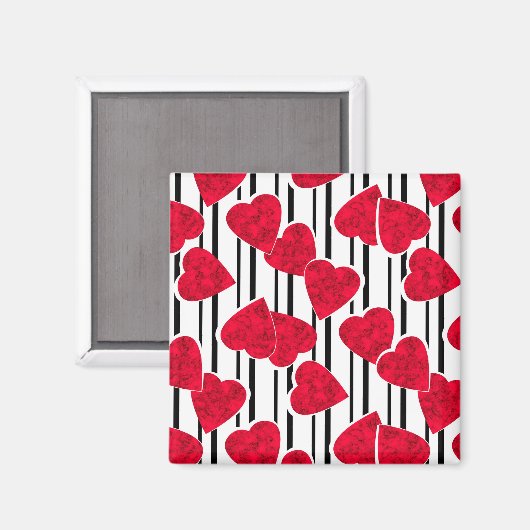 Rotes Herz Magnet (Vorderseite/Rückseite)