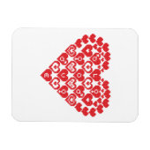 Rotes Herz Magnet (Horizontal)