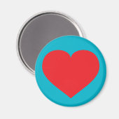 Rotes Herz Magnet (Vorderseite/Rückseite)