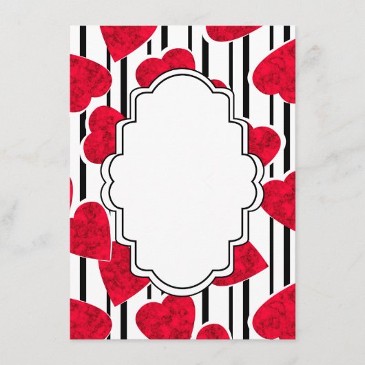 Rotes Herz Menükarte (Vorderseite)