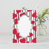 Rotes Herz Menükarte (Stehend Vorderseite)