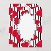 Rotes Herz Menükarte (Vorne/Hinten)