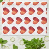 Rotes Herz minimalistisch romantisch Geschirrtuch (Gefaltet)