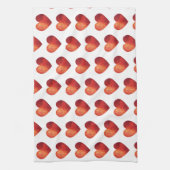 Rotes Herz minimalistisch romantisch Geschirrtuch (Vertikal)
