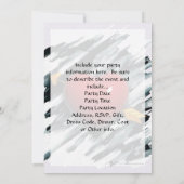 Rotes Herz mit Aquarellmalerei Einladung (Rückseite)