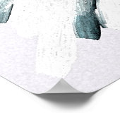 Rotes Herz mit Aquarellmalerei Poster (Ecke)