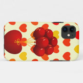 Rotes Herz mit Ballons Case-Mate iPhone Hülle (Rückseite (Horizontal))