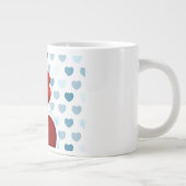 Rotes Herz mit Ballons, Jumbo-Tasse (Rechts)