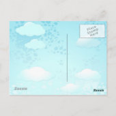 Rotes Herz mit Ballons, Postkarte (Rückseite)