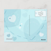 Rotes Herz mit Ballons, Postkarte (Rückseite)