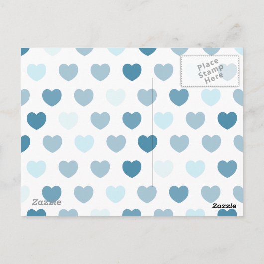 Rotes Herz mit Ballons, Postkarte (Rückseite)