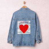 ROTES HERZ MIT CLOUUES DENIM JACKET INDIVIDUELLE N JEANSJACKE (Hangar)