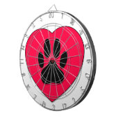 Rotes Herz mit Dog Paw Print Dartscheibe (Vorderseite rechts)