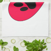 Rotes Herz mit Dog Paw Print Handtuch (Gefaltet)