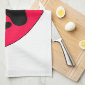 Rotes Herz mit Dog Paw Print Handtuch (Viertel Falte)