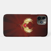 Rotes Herz mit goldenen Flügeln Case-Mate iPhone Hülle (Rückseite (Horizontal))