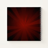 Rotes Herz mit goldenen Flügeln Notizblock (Rückseite)