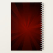 Rotes Herz mit goldenen Flügeln Notizblock (Rückseite)