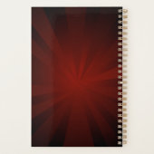 Rotes Herz mit goldenen Flügeln Planer (Rückseite)