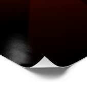 Rotes Herz mit goldenen Flügeln Poster (Ecke)
