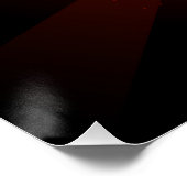 Rotes Herz mit goldenen Flügeln Poster (Ecke)